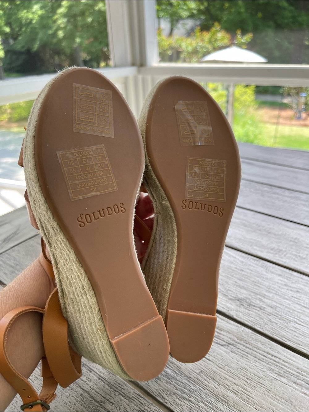 Soludos Charlotte Tan Espadrille Wedge Sandals Ankle Strap Womens Size 8.5 NWT - Picture 6 of 8
